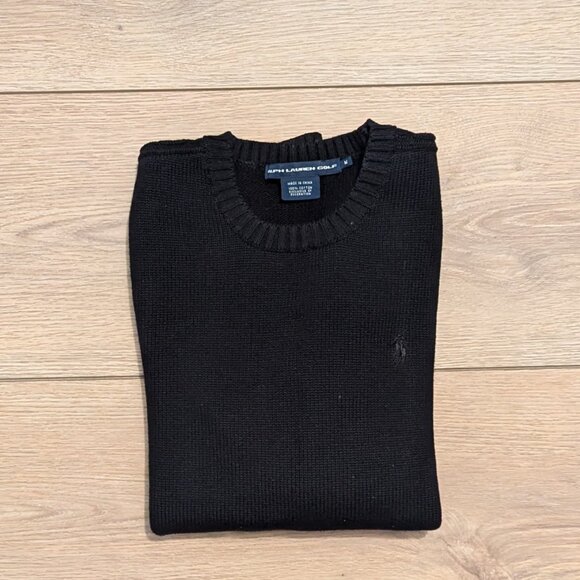 🖤 Ralph Lauren Golf 100% Cotton Black Sweater (Women’s) - Picture 1 of 6